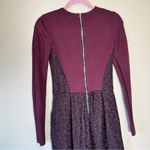 Wilfred  Aritzia Burgundy Long Sleeve Mini Dress Womens 2 Fall Casual Pockets Photo 1
