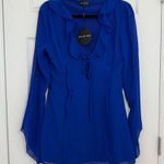 White Fox Boutique White Fox Falling to Pieces Azure Long Sleeve Blue Dress Womens Medium Photo 2