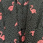 ZARA  Navy Blue Polka Dot Pink Flamingo Romper Playsuit XS Photo 2