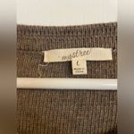 Mystree  Brown Mix Media Angora Blend Long Sleeve Sweater Dress Size Large Midi Photo 6