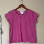 Oscar de la Renta Vintage  Striped Top Pink Size Medium Photo 0