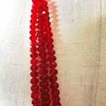Charter Club  red beaded multi strand strikezone necklace Photo 2