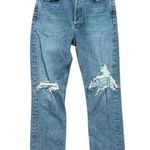 AGOLDE  Riley High Rise Straight Crop Denim Jeans Womens Size 26 Distressed Photo 0