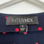 Intermix  Women's Silk Polka Dot Dress Blue Red Size‎ Small Photo 6