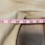 illia Womens Linen Leather Trim Open Front Drape Cardigan Jacket Size 10 Beige‎ Tan Photo 4