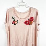 Lane Bryant Peach Floral Embroidered Short Sleeves Side Wings Top, Size 18/20 Photo 3