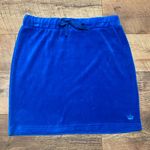 Juicy Couture NWOT Velour-Like Royal Blue Mini Skirt Size Medium Photo 1