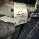 MOTHER Denim Mother Jeans The Roller Wide Leg Flare Raw Hem Distressed Medium Wash High Waist Photo 10
