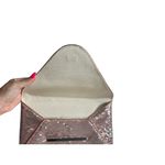 BCBGMAXAZRIA  Rose Gold Silver Reversible Sequin Clutch Handbag Photo 5