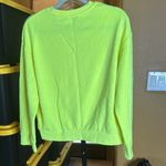 ZARA  Washed Neon Yellow Sweatshirt No Need To Stress Size Small Oversized Photo 6