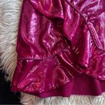 NWT REVOLVE Self Portrait pink velvet ruffle mini skirt Size 6 Photo 7
