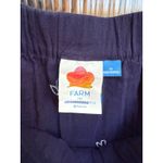 Farm Rio ‎ Jackie Romper Navy Blue White Embroidered Linen Blend Summer Size XS Photo 1