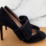 Valentino Garavani Valentino women’s black suede Mary Jane high heel bow pumps size 37 US 7 Photo 6