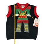 Great Christmas Ugly Sweater Vest Elf Body Mens Small Holiday Festive Merry NWT Multiple Photo 1