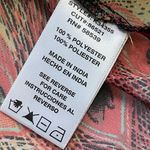 Kut From The Kloth Women's Peacock Print Semi-Sheer Tie Button Up Shirt Size L Photo 9