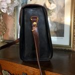 VINTAGE 1990'S BRIZA CLASSIC BROWN AND BLACK VEGAN LEATHER CROSSBODY PURSE Photo 3