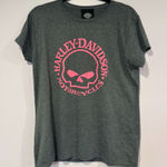 Grey and pink‎ Harley Davidson motorcycles museum short sleeve Gray Size XL Photo 0