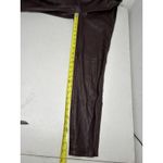 Free People  Pants Womens Sz 2 Brown Vegan Leather Skinny Zip Ankle Moto Photo 6