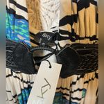 NWT Sky Brand printed maxi with built in braided belt and cut out ring Blue Photo 1