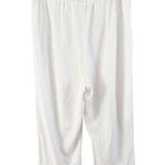 Cynthia Rowley  White Pull On Linen Blend Pom Pom Hem Pants Women’s Size 1X Photo 1