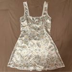 Princess Polly Berlin Satin Mini Dress White Floral Photo 5