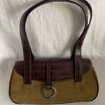 Equipage brand of Paris Olive & Brown Suede Small Handbag Photo 0