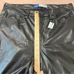Old Navy  High Rise OG Loose‎ Faux Leather Pants Black NWT Size 16 Photo 12