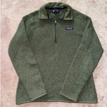 Patagonia Women's Better Sweater Green Knit 1/4 Zip Pullover Size Medium Photo 0