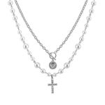 Pearl Cross Necklace Photo 0