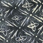 Talbots  Top Womens L Blue Geometric Print Smocked Neck Cotton Boho Boho  Peasent Photo 8