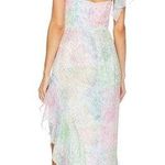 Amanda Uprichard NEW NWT  Lively Midi Dress Lilith Print Rainbow Photo 1