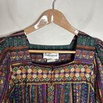 Krist Gudnason Cotton MaxiDress Vintage 70s Geometric Egyptian Ethnic size S Blue Photo 4