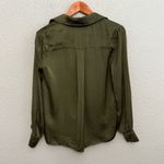 Lush Clothing LUSH Lights Out Satin Tie Front Cropped Top in Shadow Size Small NWOT Photo 4