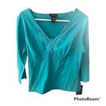 Notations West End Boutique Crochet Neckline Lace Appliqué Blouse Photo 7