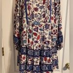 Penelope Rose Boho Floral Midi Dress Sz Large Fairy Garden White Photo 0