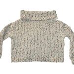 Moon & Madison Cowl Neck Confetti Chunky Knit Sweater Size Small Cozy Neutral Brown Photo 1