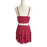 Princess Polly Rose Pink Floral Crop Top Full Skirt Set Women Size 4 | 68-15 Photo 1