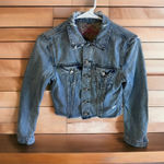 Jean jacket Hadid denim jacket with white stars. logo HADID on the back Blue Size undefined Photo 0