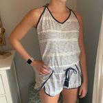 Roxy white and blue stripe cotton romper Photo 0