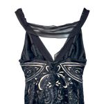 NWT Mandalay Black Silver Beaded Sequin Short Mini Evening Dress Womens Size 4 Photo 6