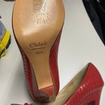 Chloé NWOB Red Chloe Shoes 6.5 Photo 3