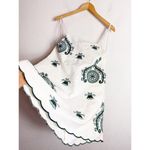 ZARA  Cotton Embroidered Rope Mini Dress Medium Shift Oversized Boxy 6895/058 Photo 9