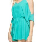 Naked Zebra  L 3/4 cold shoulder sleeves elastic waist romper adjustable straps Photo 3