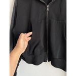 Free People  FP Movement Women's Large Black Stripe High Jump Full Zip Jacket Photo 7