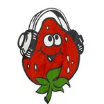 Levi's DJ Strawbs Strawberry Graphic Crewneck Boxy Fit Oversized Sweatshirt XS Photo 2