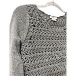 Helmut Lang  Asymmetrical Open Knit Sweater Wool‎ Cashmere Grey Size Small $425 Photo 4