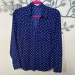 EXPRESS ❤️ “The Portofino Shirt” Anchor Navy Blue & White Sz S EUC CLEARANCE Photo 0