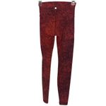 Lululemon  Women's 4 Wunder Train HR Tight Denim Wash Print Autumn Red‎ Black Photo 2