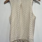 A New Day Cream & Gold Sleeveless Tassel Tank Top Size Medium Photo 5
