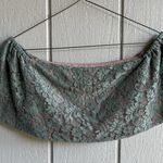 Alexis  Taza Off The Shoulder Lace Crop Top In Dusty Blue Size M Photo 4